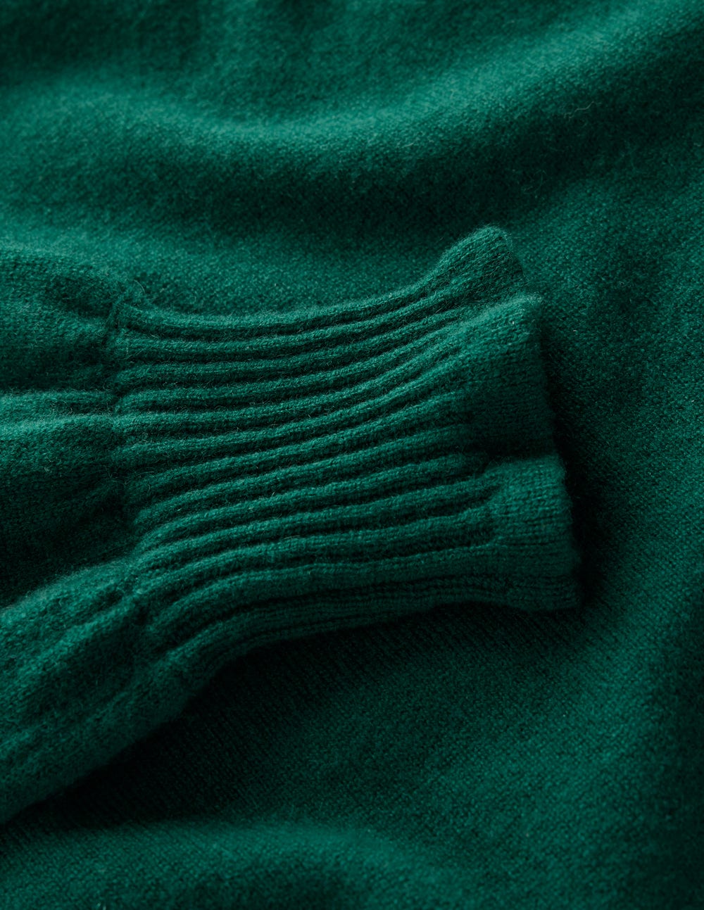 Frill Trim Cashmere Sweater-Mallard Blue - Image 7