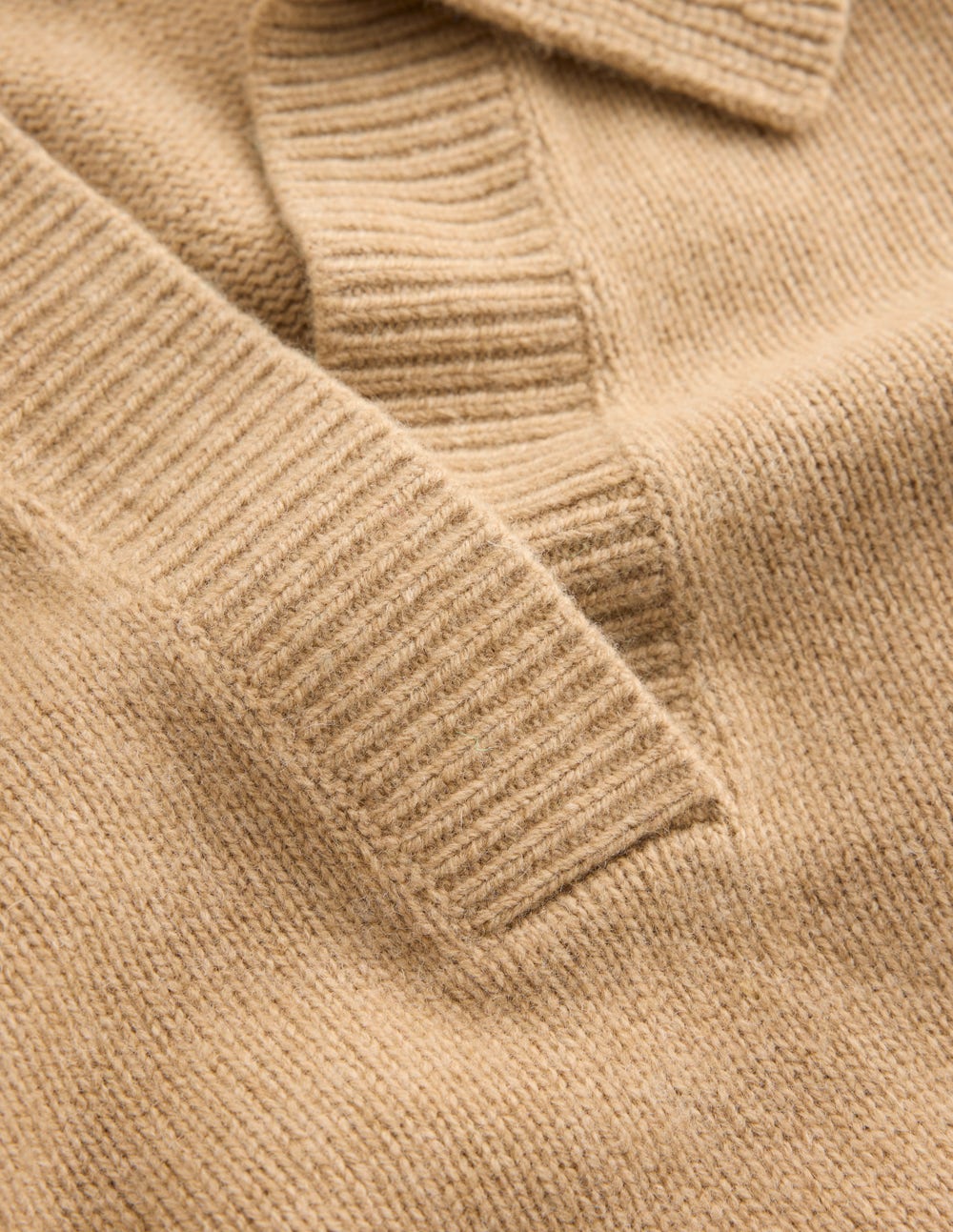 Marion Merino Henley Sweater-Camel Melange - Image 6