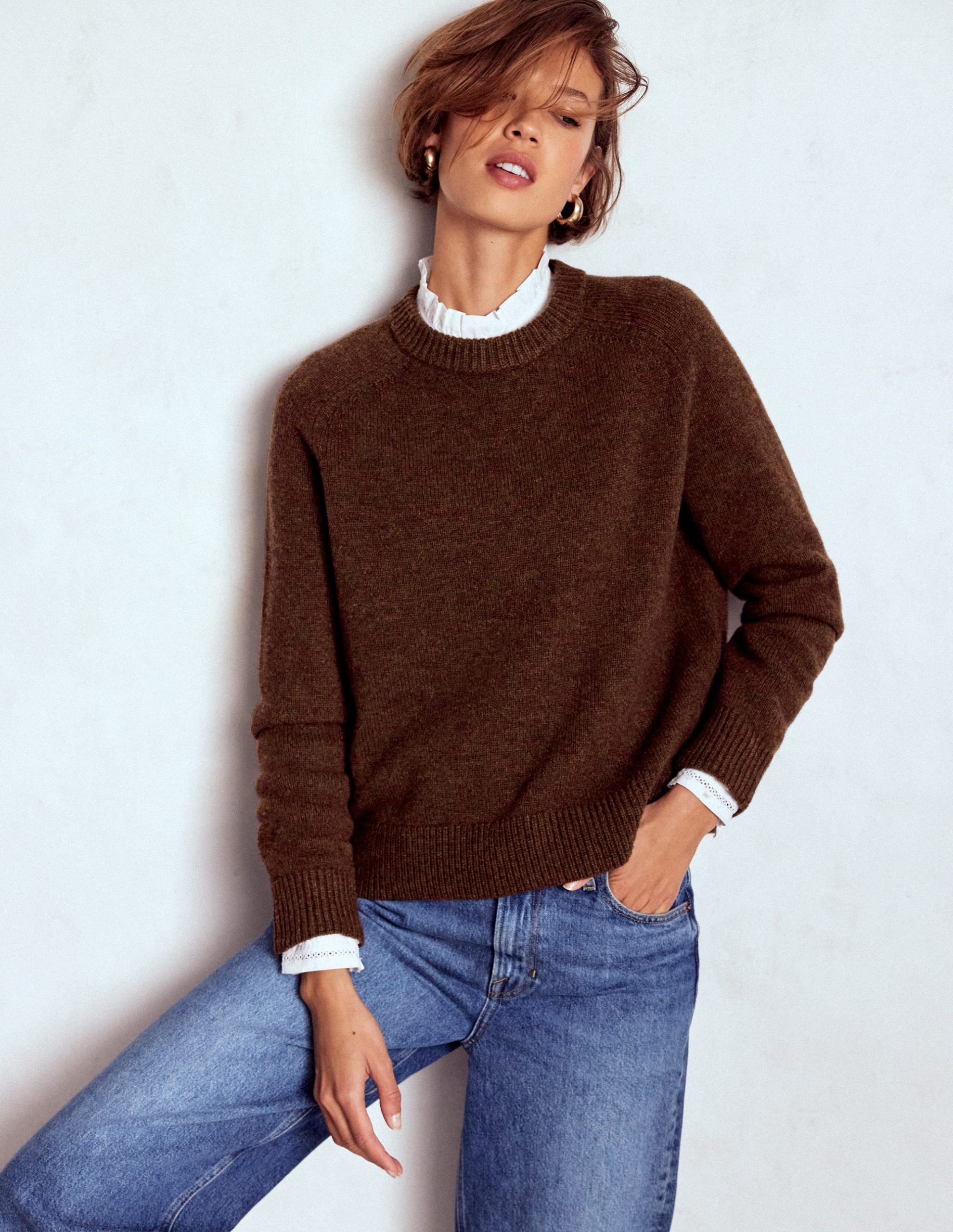 Marion Merino Sweater-Raw Umber - Image 2