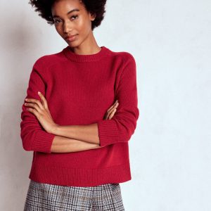 Marion Merino Sweater-Crimson Red