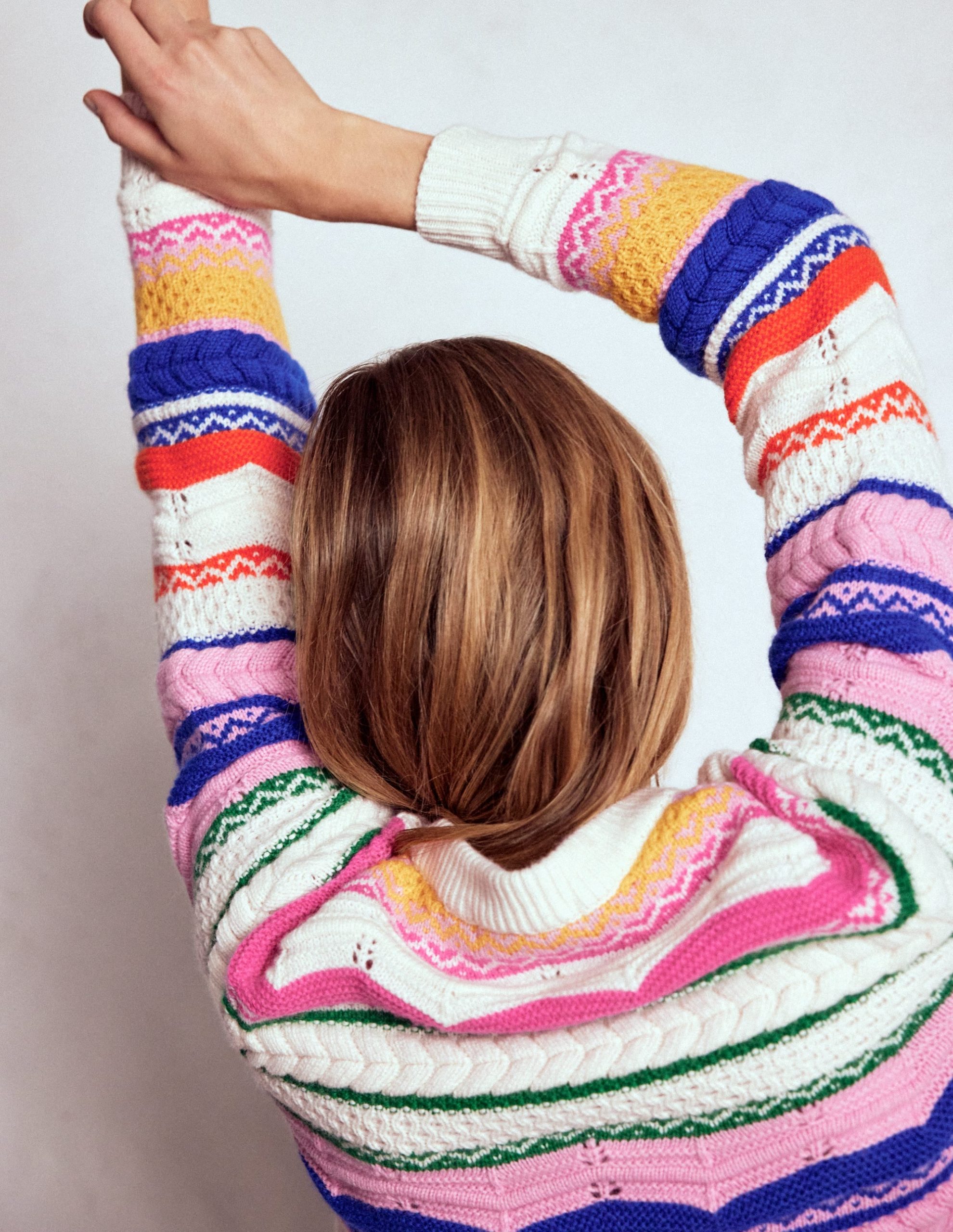Textured Fair Isle Sweater-Multi - Image 2