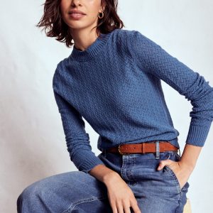 Diane Pointelle Sweater-Denim Blue