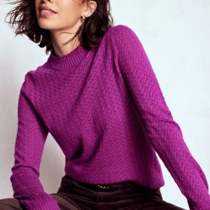 Diane Pointelle Sweater-Regal Purple