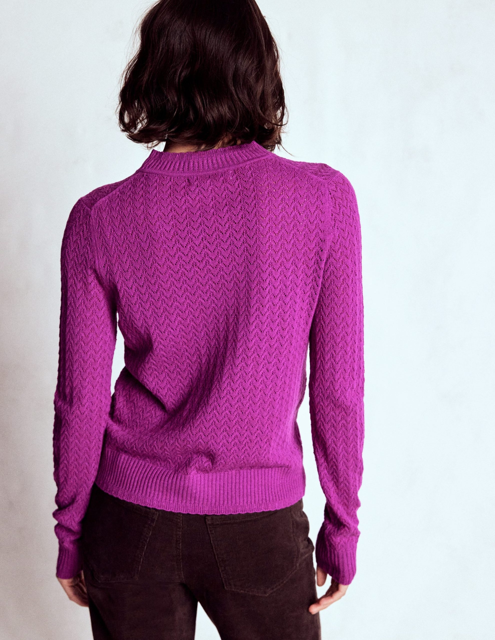Diane Pointelle Sweater-Regal Purple - Image 3