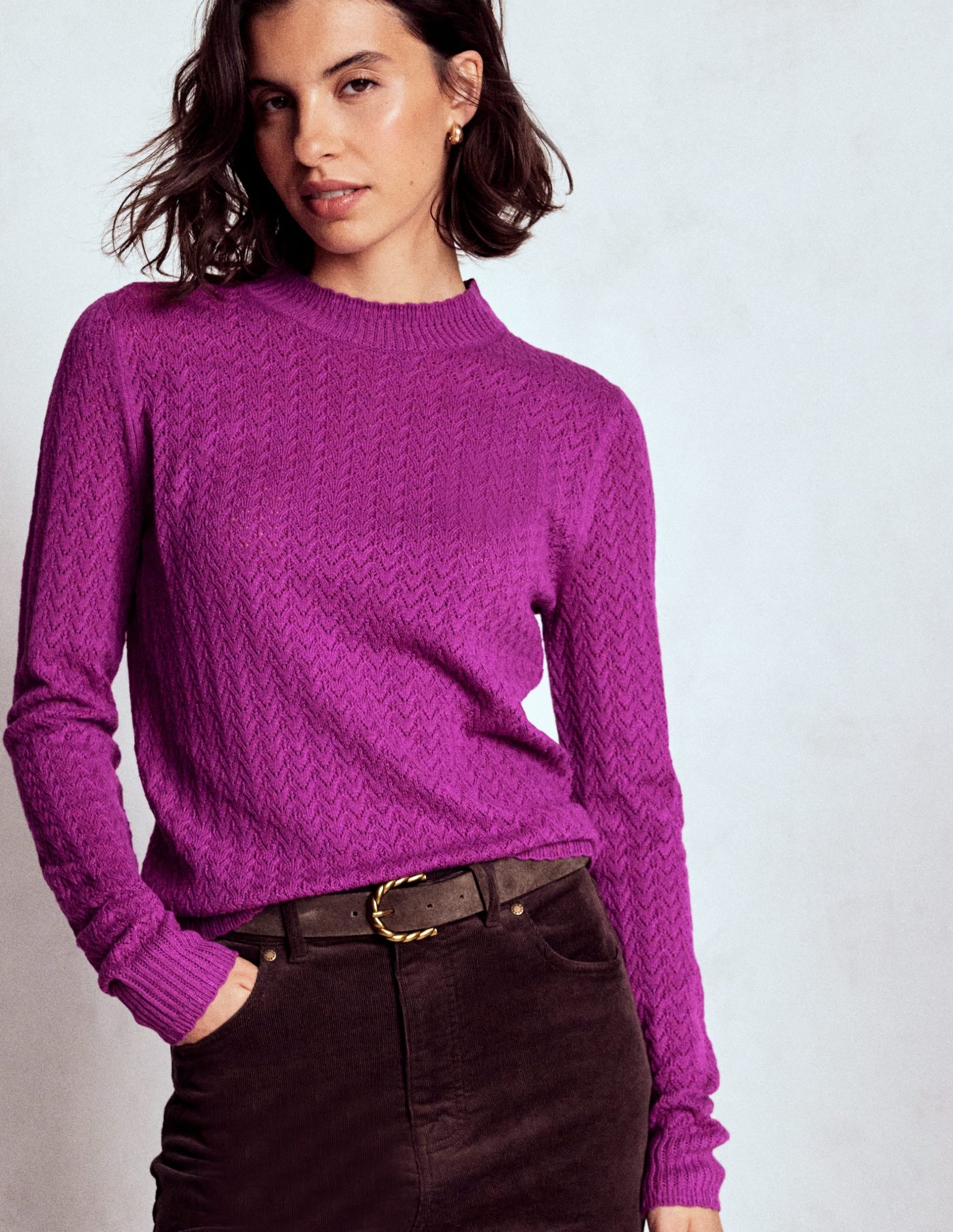 Diane Pointelle Sweater-Regal Purple - Image 4