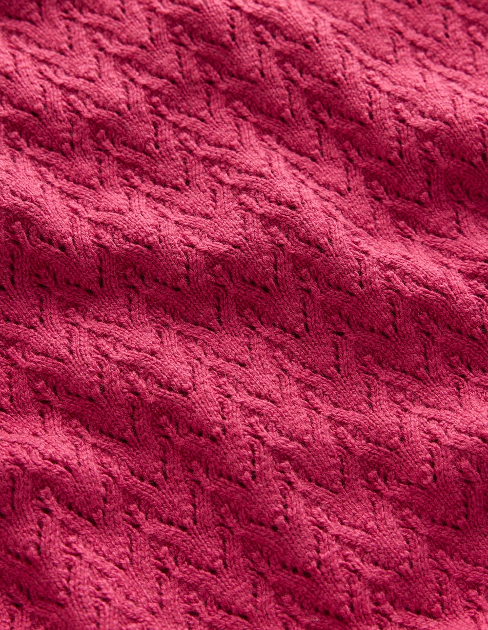 Diane Pointelle Sweater-Bright Cherry - Image 6