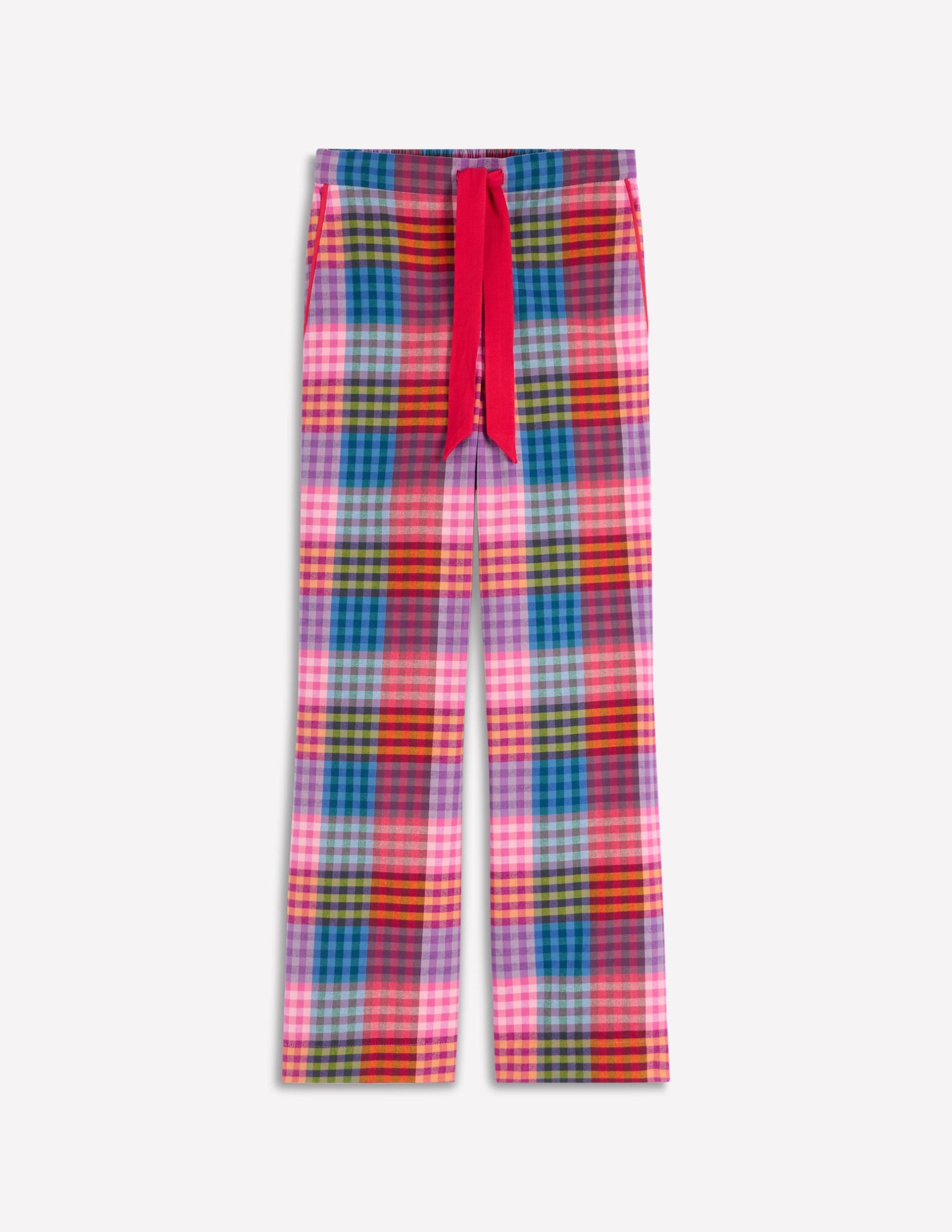 Brushed Cotton Pyjama Pants-Rainbow Blanket Check - Image 6