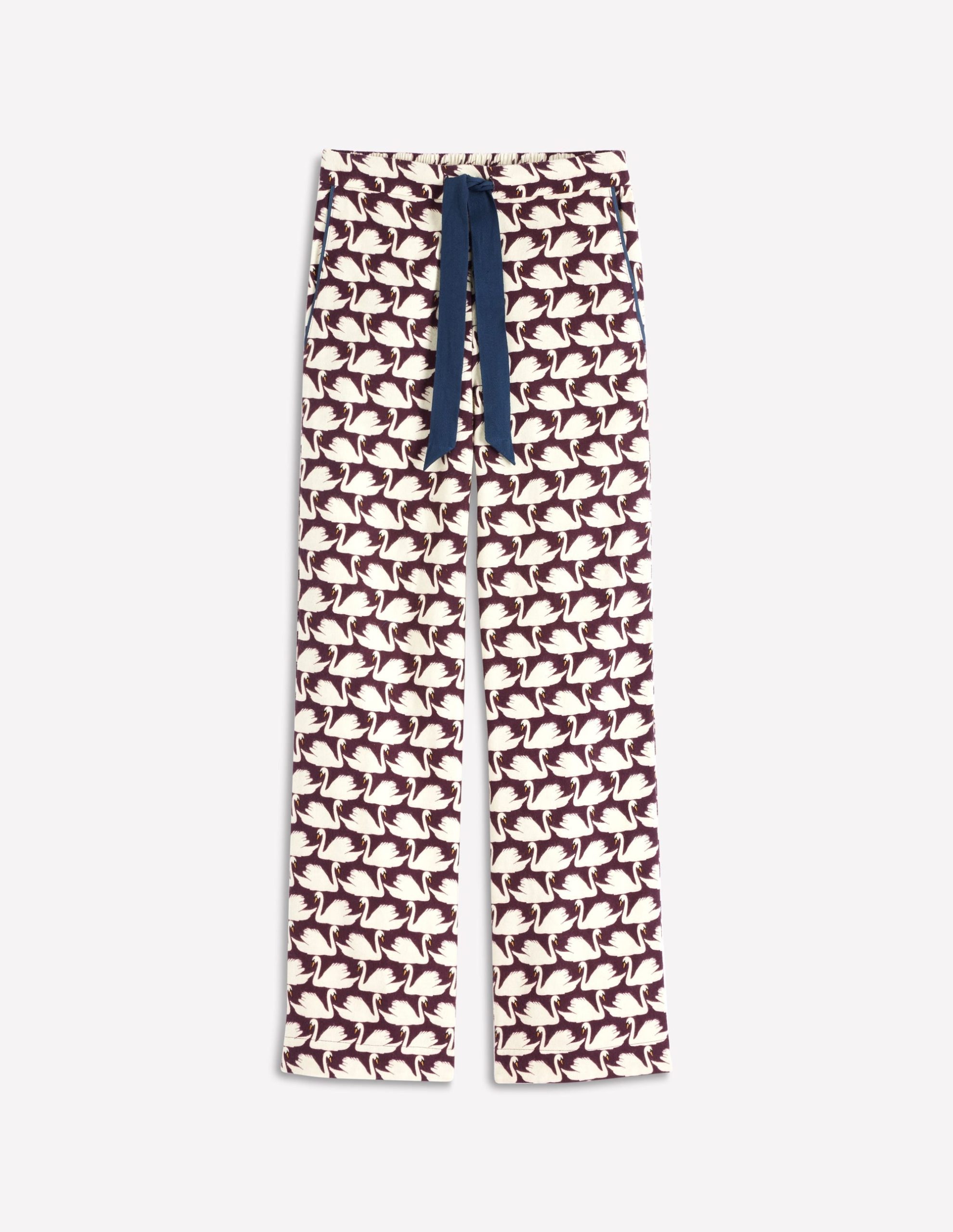 Brushed Cotton Pyjama Pants-Winetasting. Geo Swan - Image 6