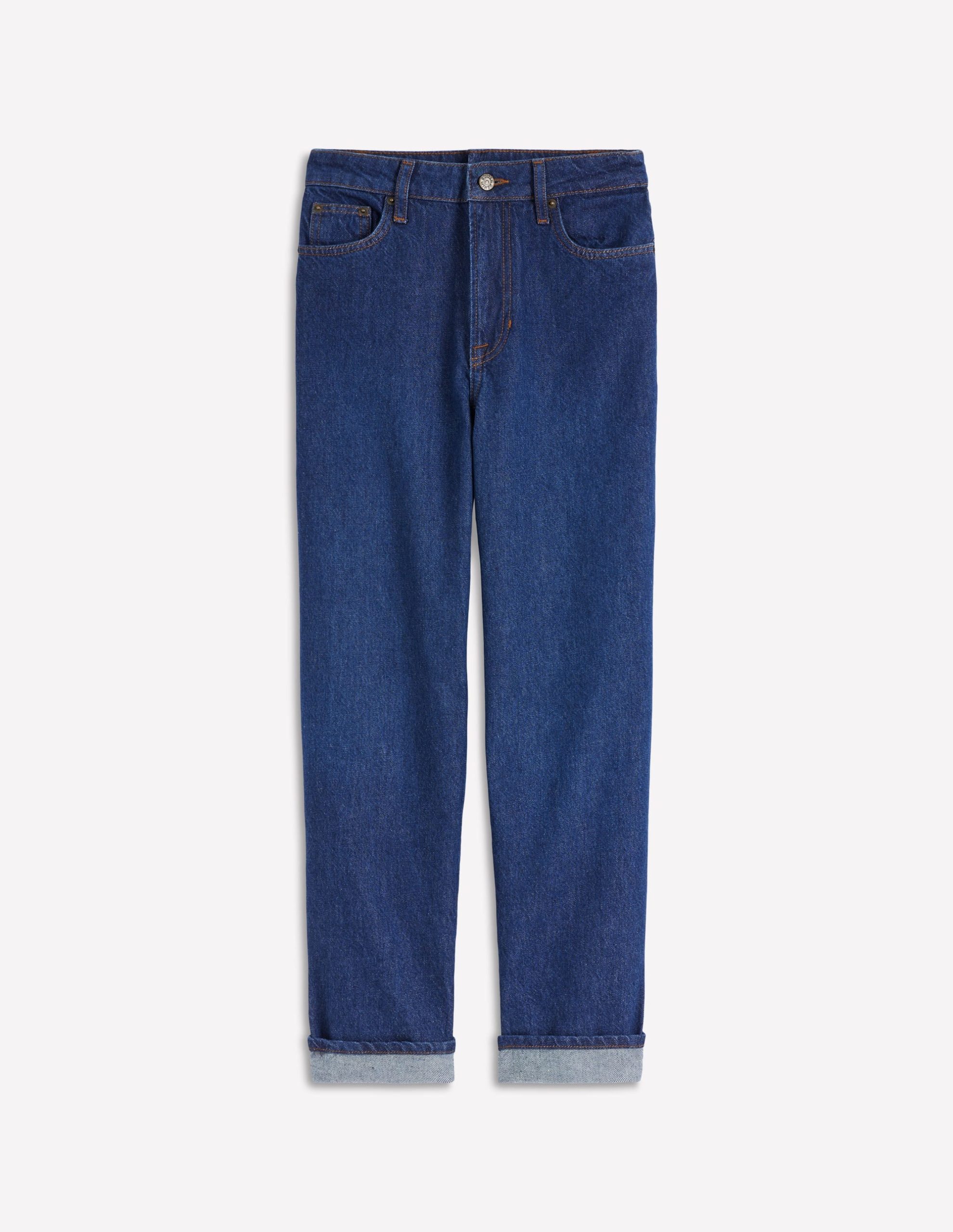 Mid Rise Straight Jeans-Indigo - Image 6