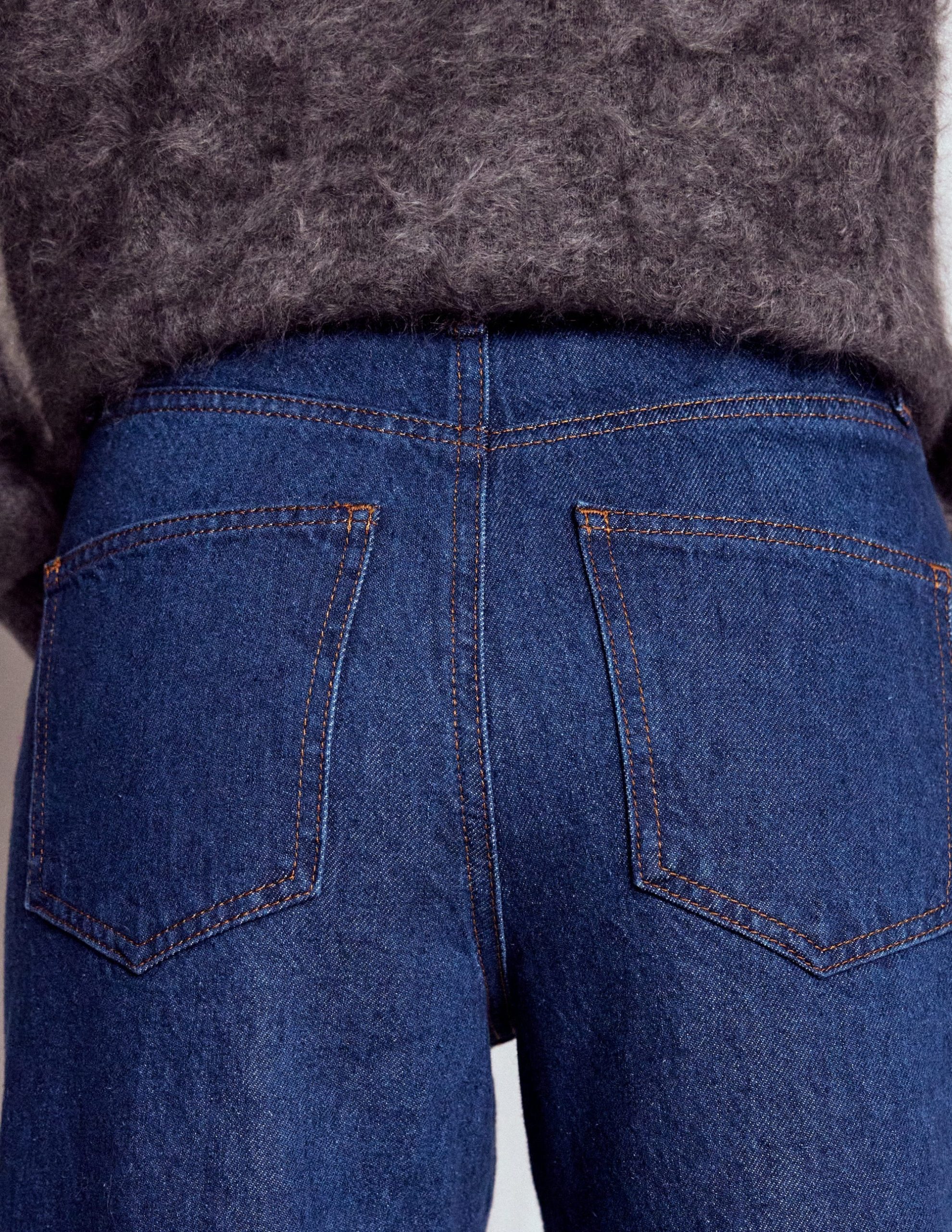 Mid Rise Straight Jeans-Indigo - Image 2