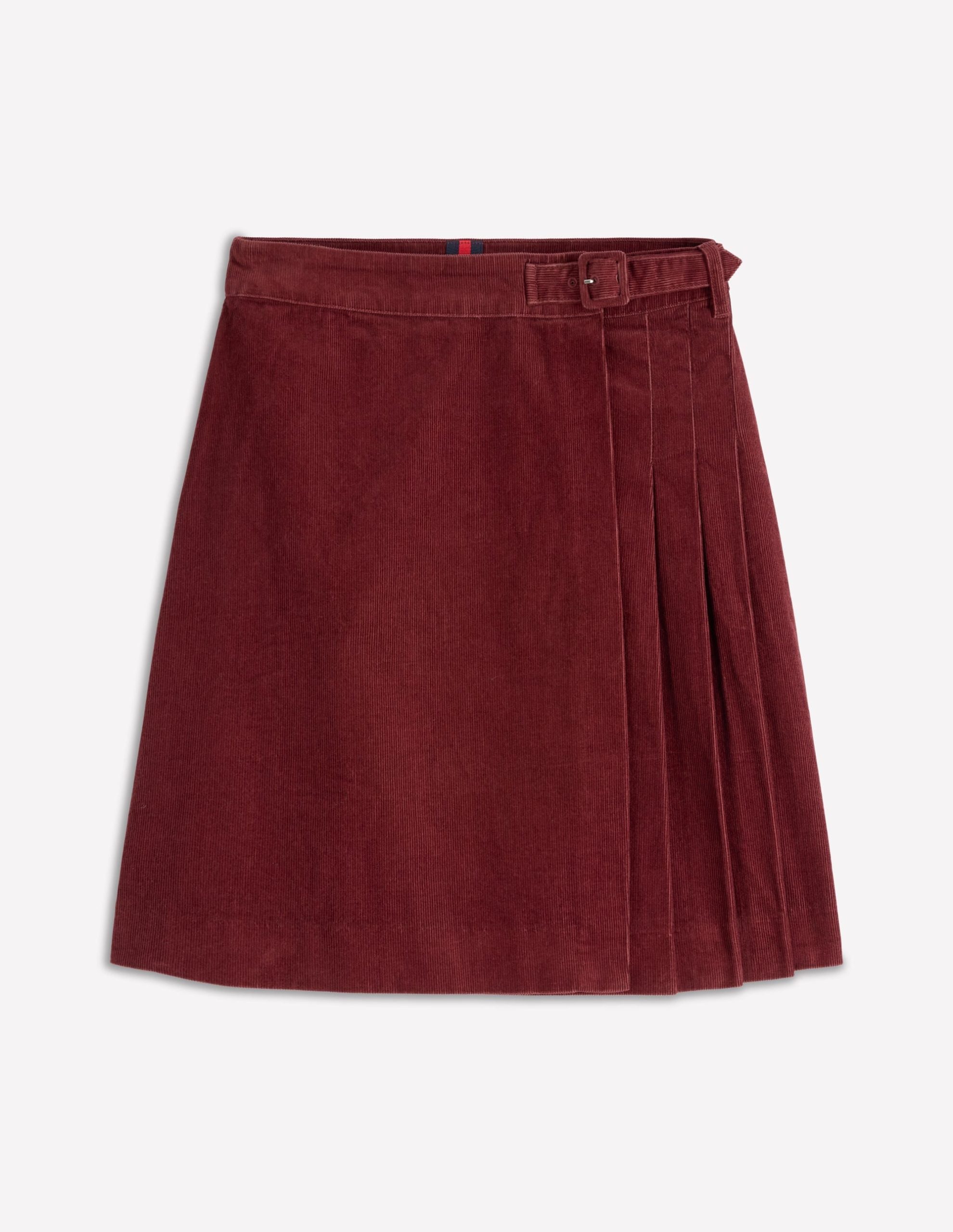 Helen Cord Kilt Skirt-Chestnut - Image 7