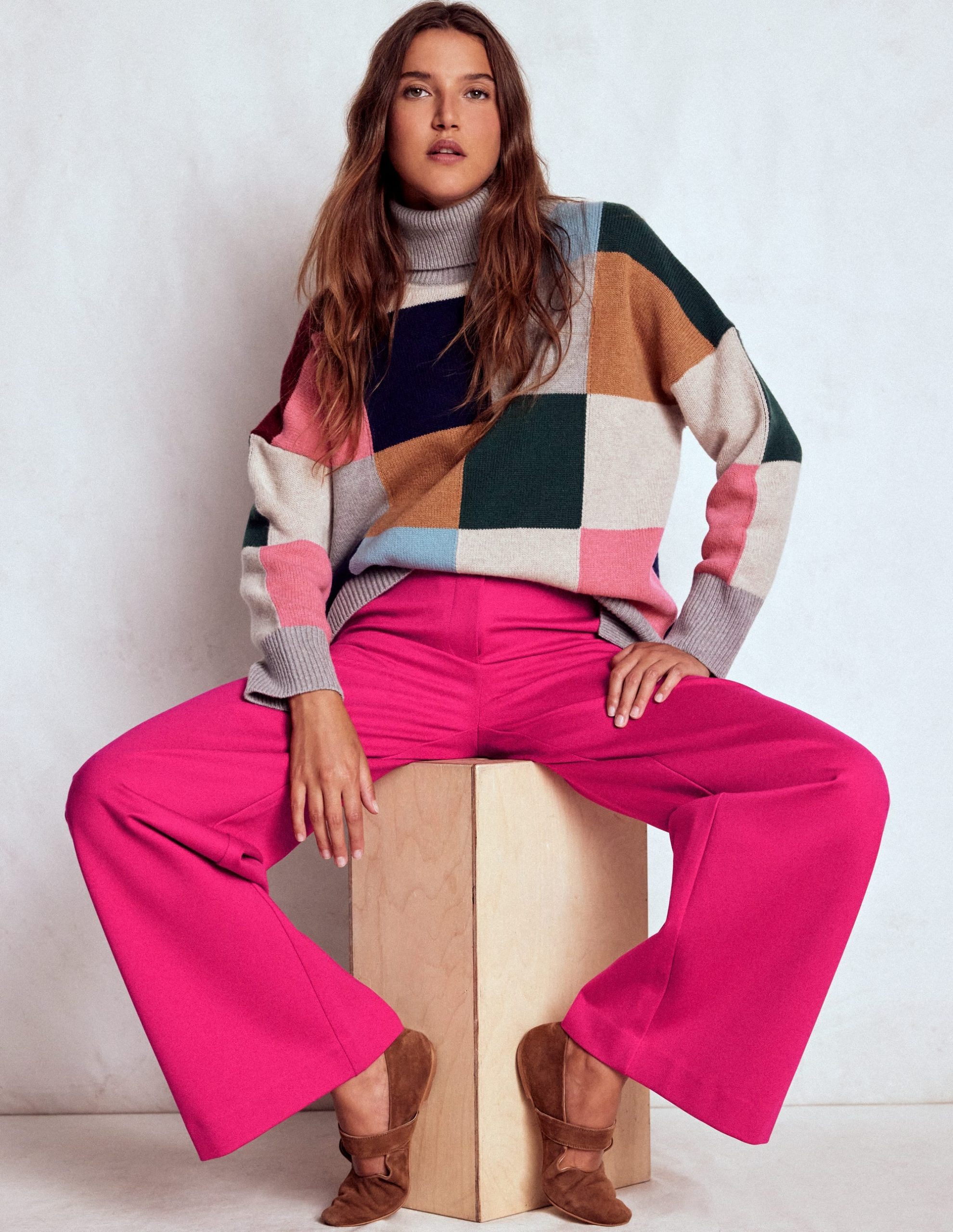 Belgravia Ponte Pants-Vibrant Pink