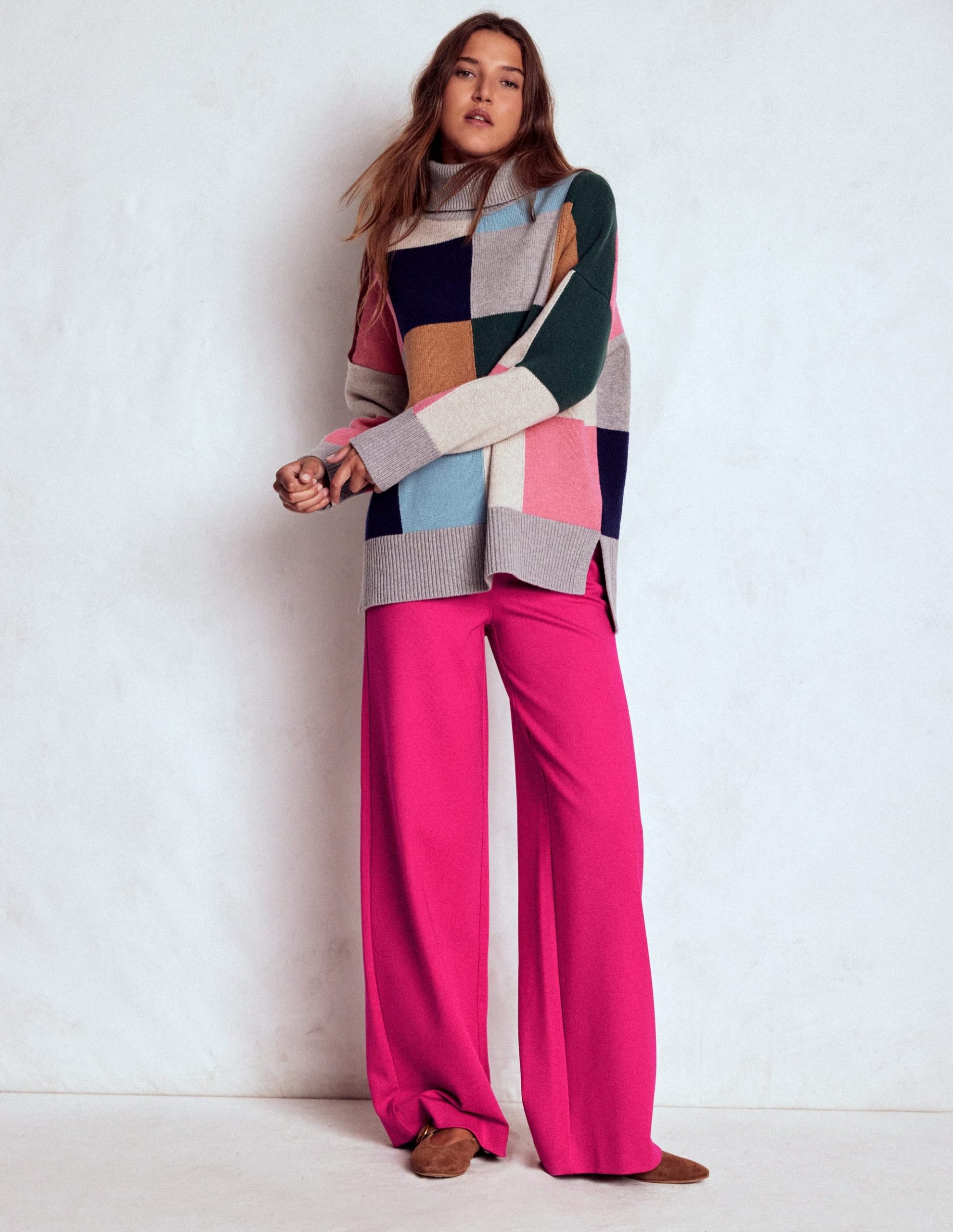 Belgravia Ponte Pants-Vibrant Pink - Image 5