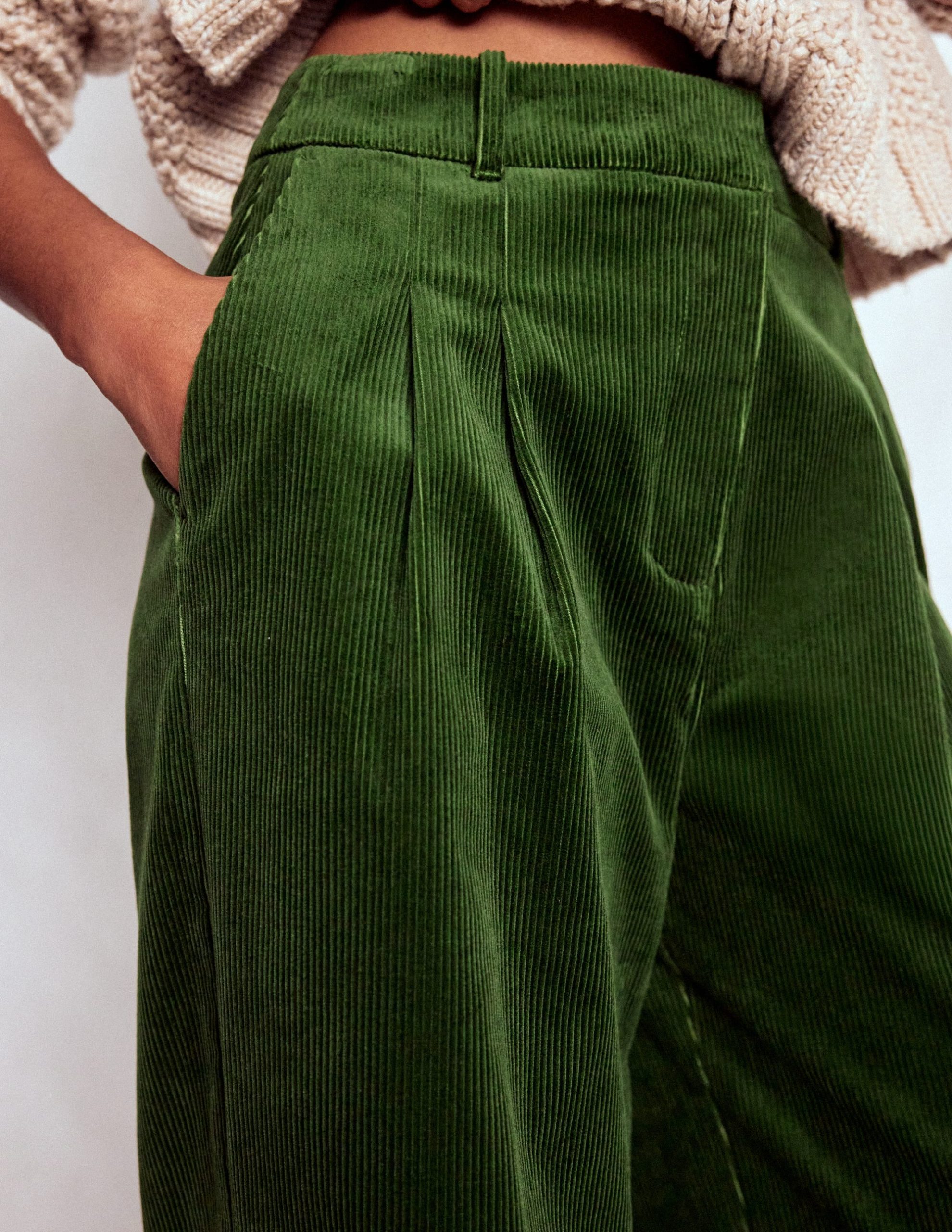 Kensington Cord Pants-Green Fir - Image 2