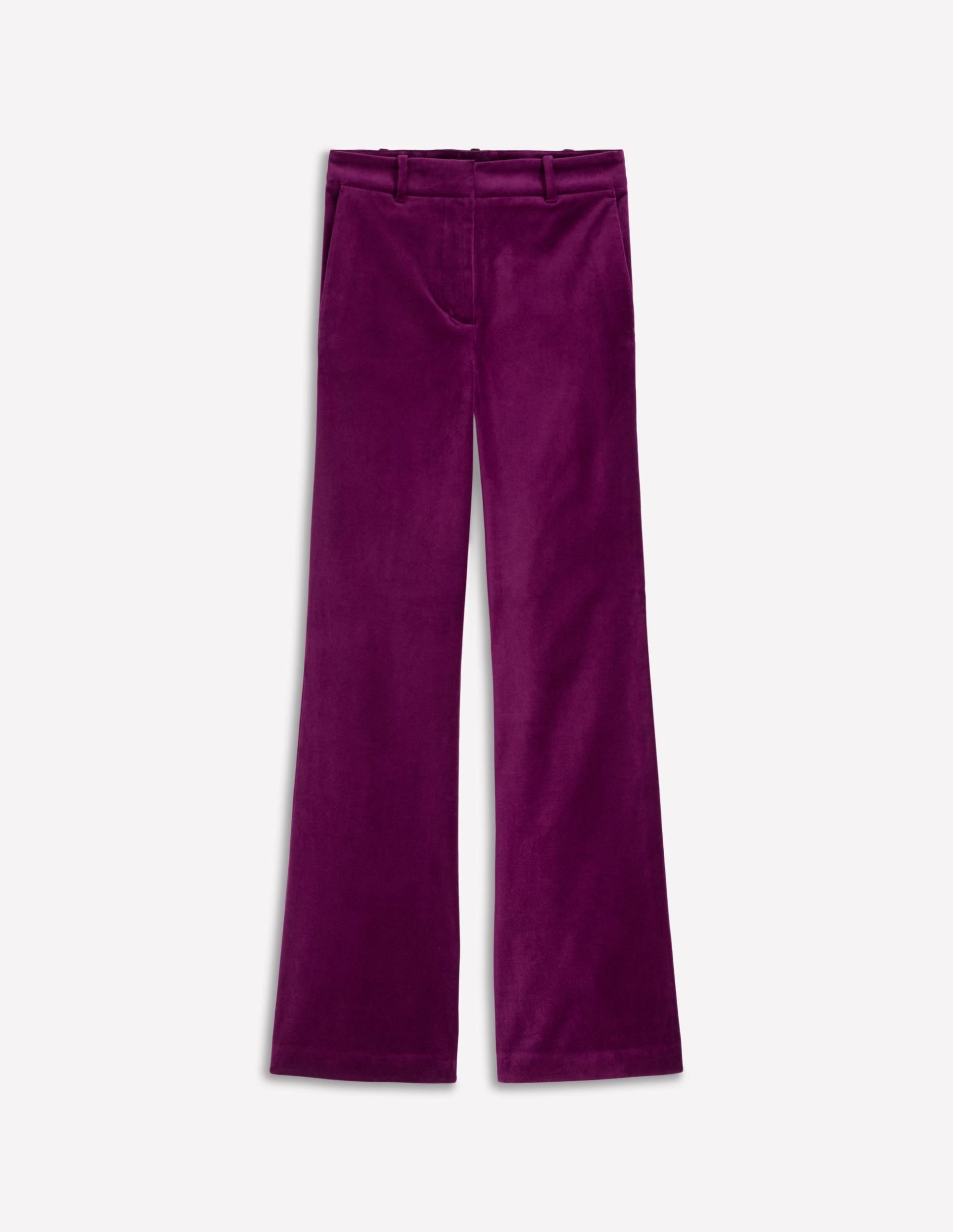 Fitted Velvet Flare Pants-Plum Jam - Image 6