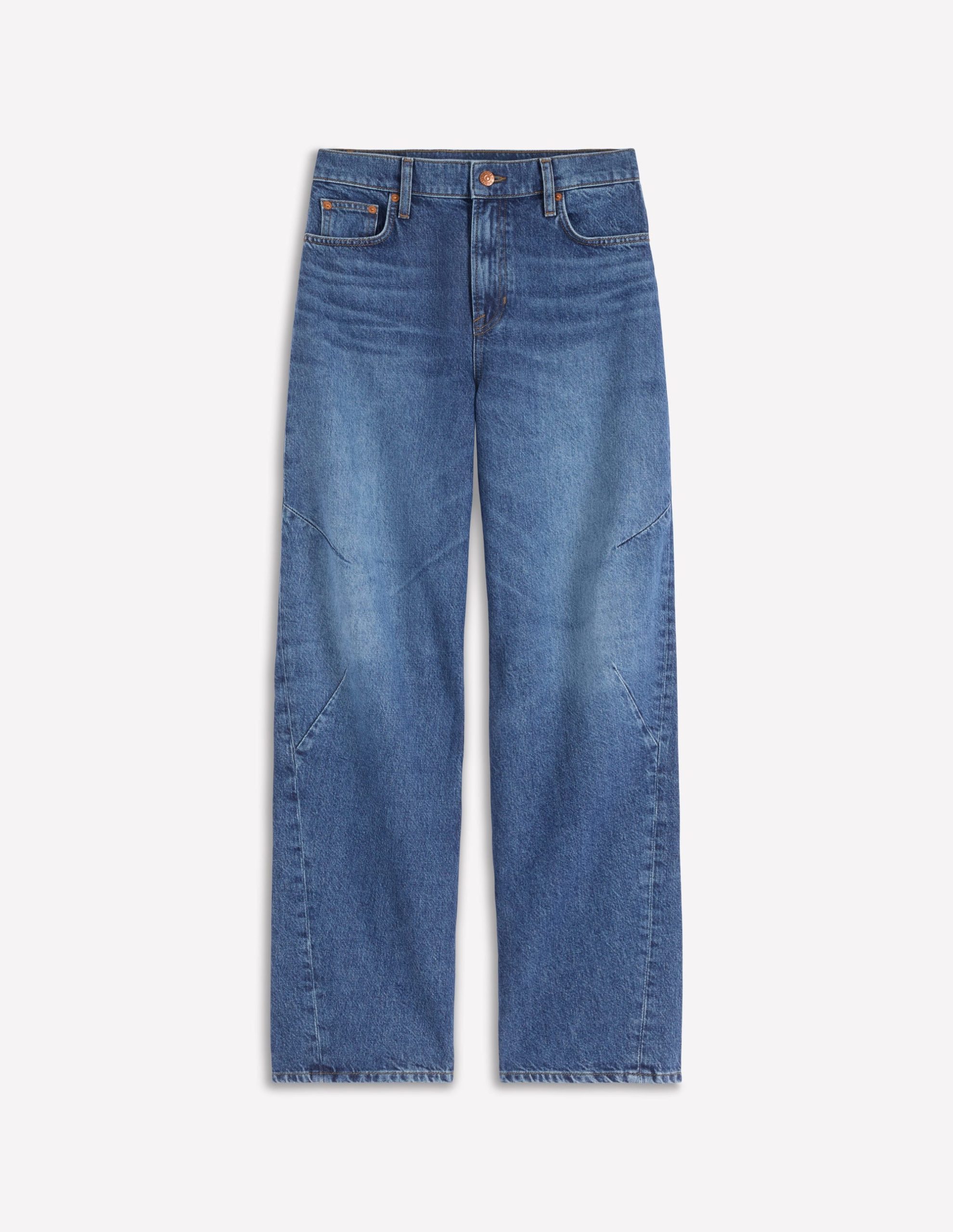 Full Length Barrel Leg Jeans-Mid Vintage - Image 6