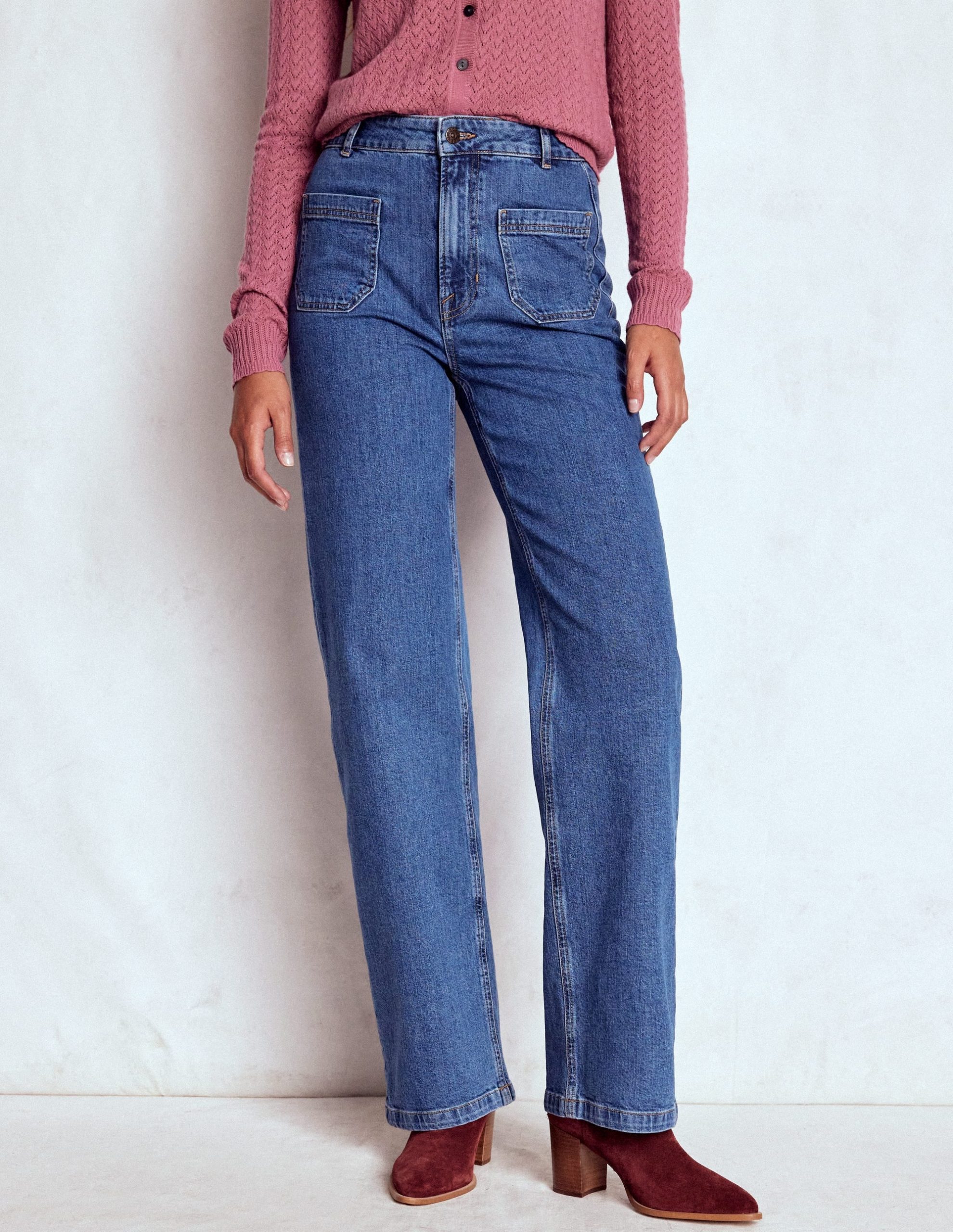 Straight Leg Pocket Jeans-Mid Vintage - Image 4
