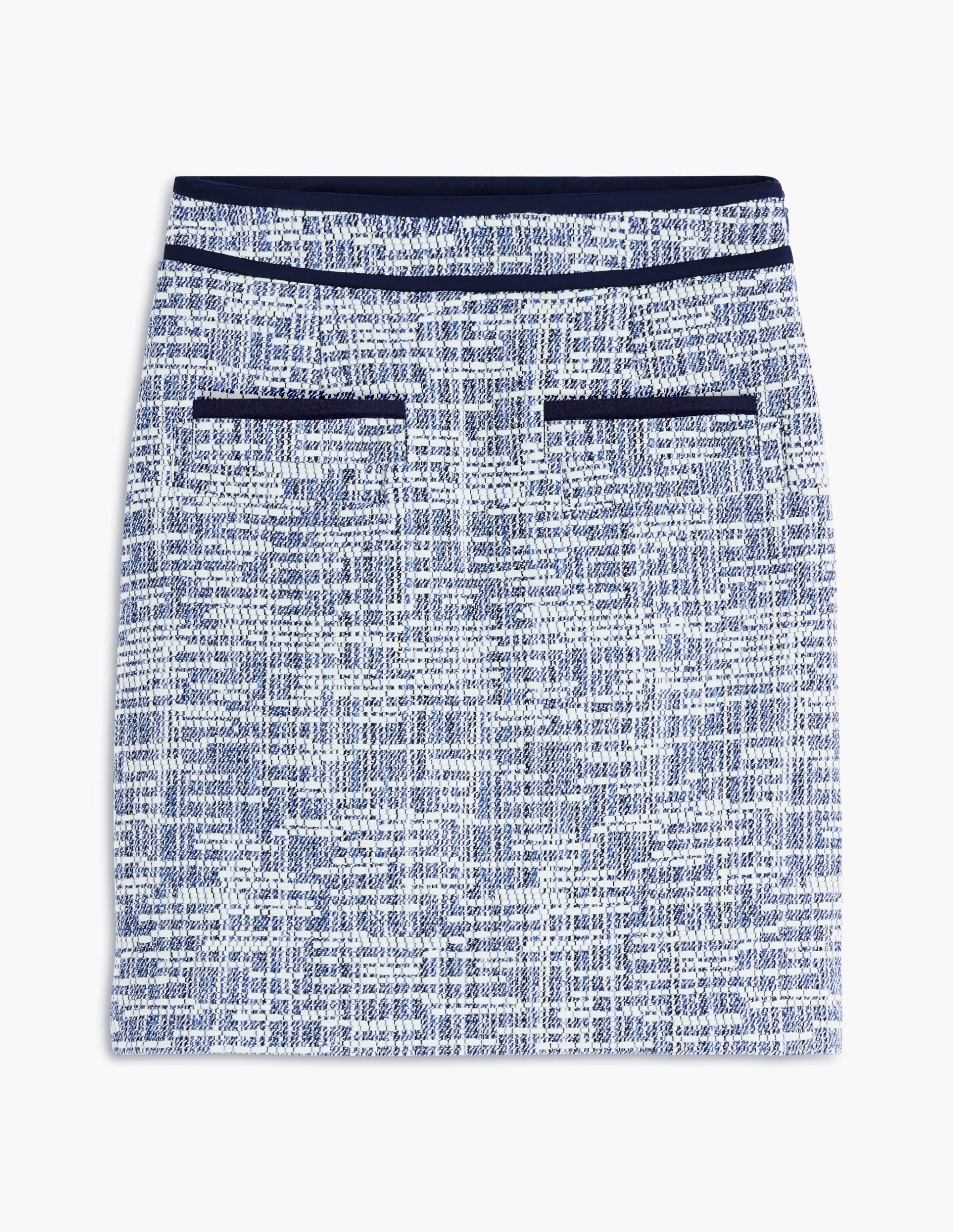 Textured A Line Skirt-Navy Texture - Image 6