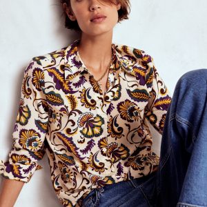 Sienna Silk Shirt-Multi. Ornate Meadow
