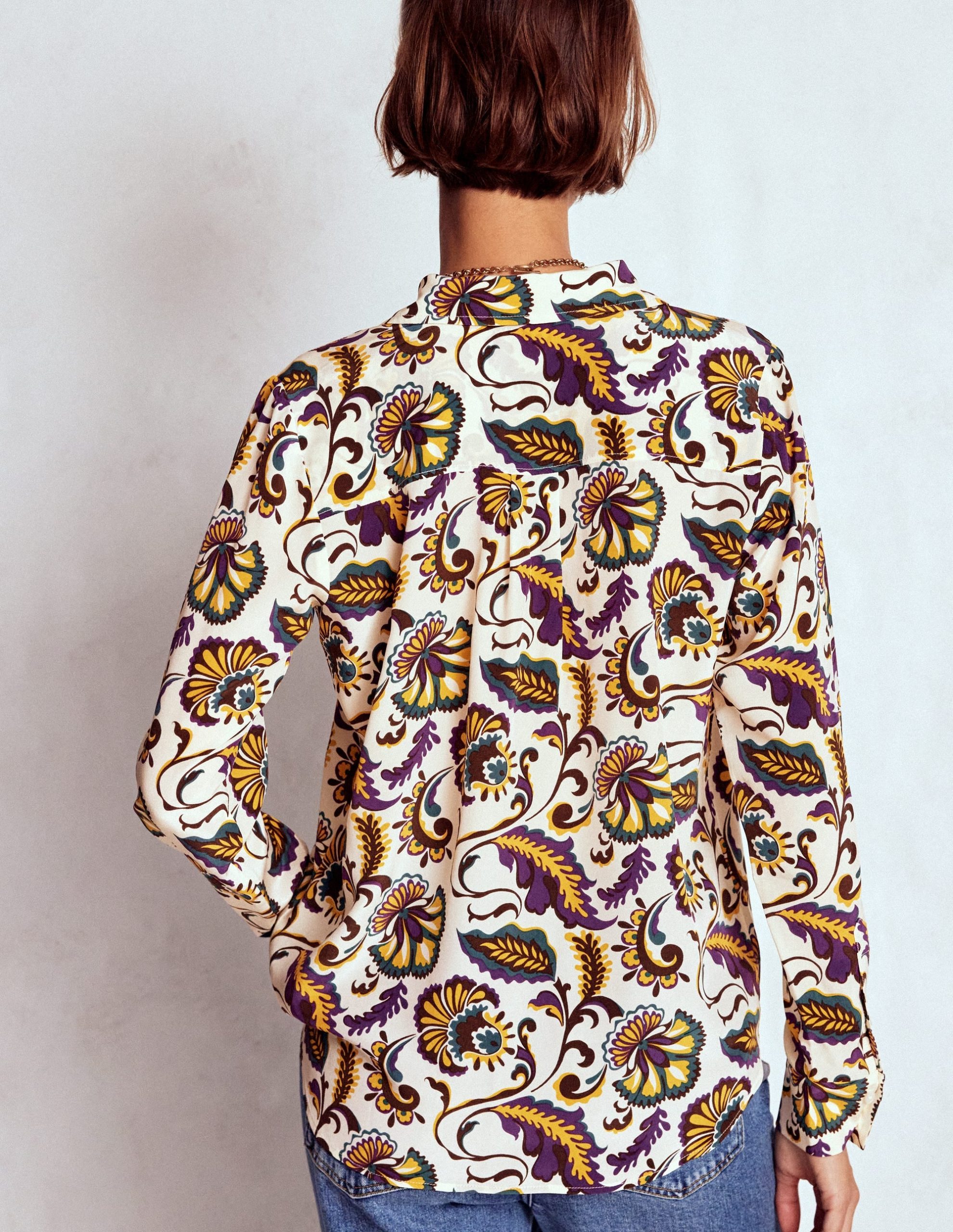 Sienna Silk Shirt-Multi. Ornate Meadow - Image 3