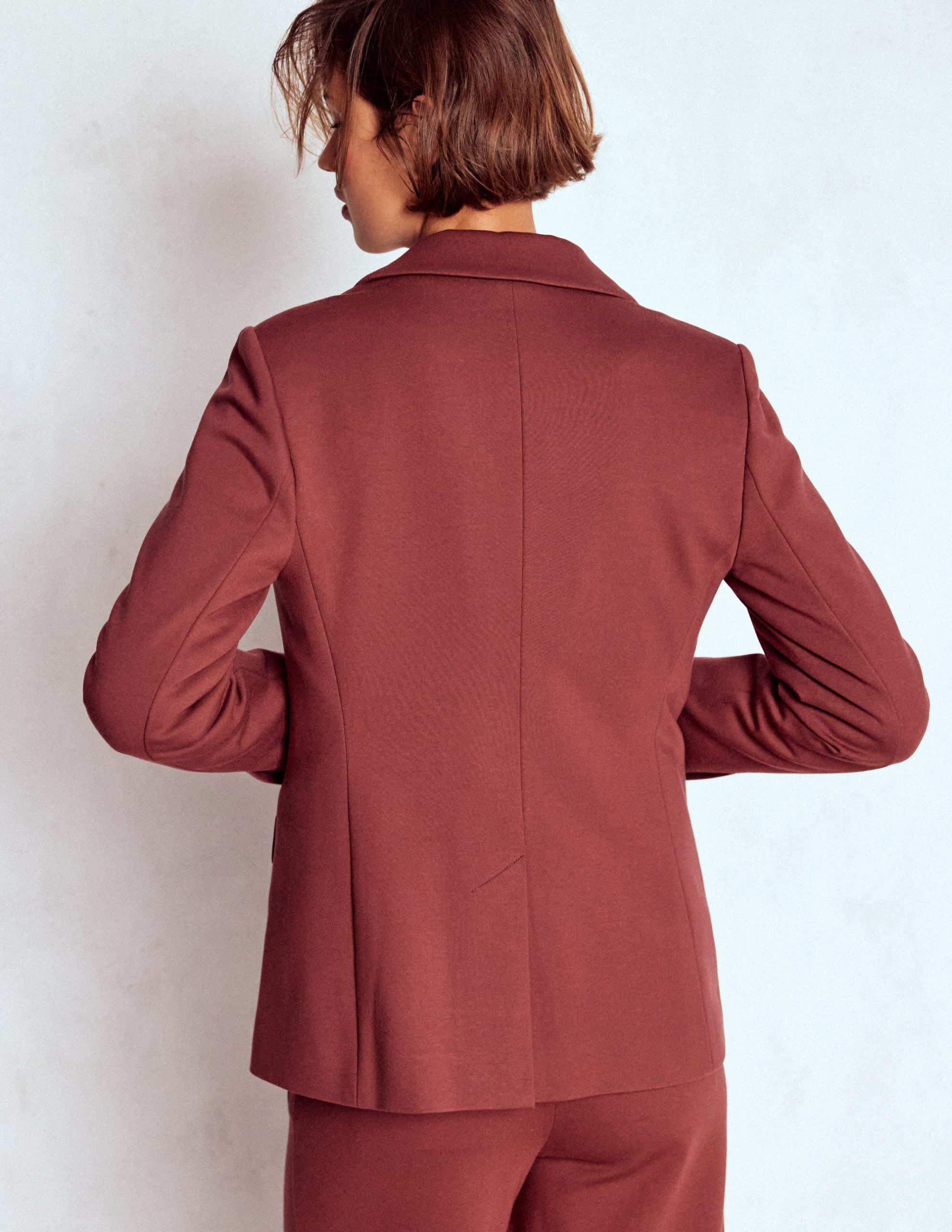 Marylebone Ponte Blazer-Chestnut - Image 3