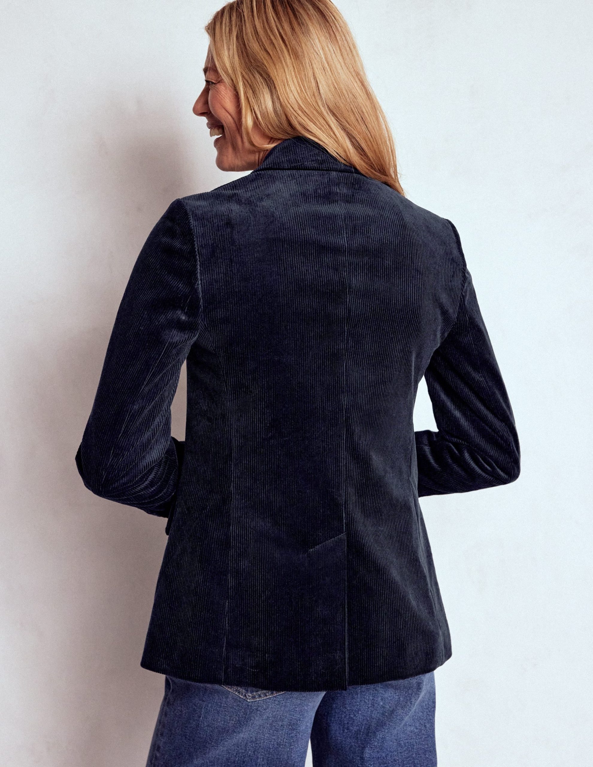 Stamford Cord Blazer-Navy - Image 3