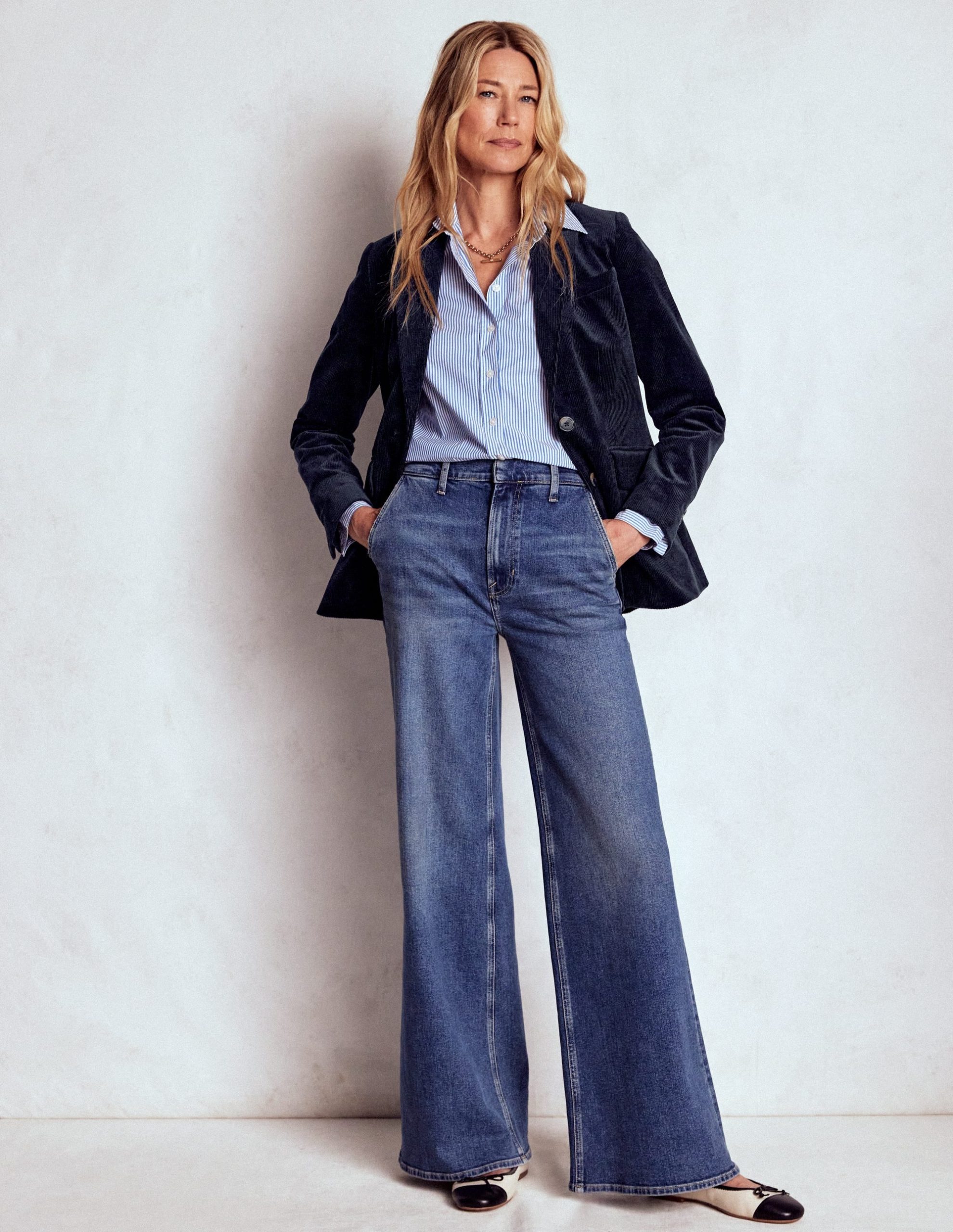 Stamford Cord Blazer-Navy - Image 4