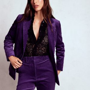 Stamford Cord Blazer-Mystical Purple