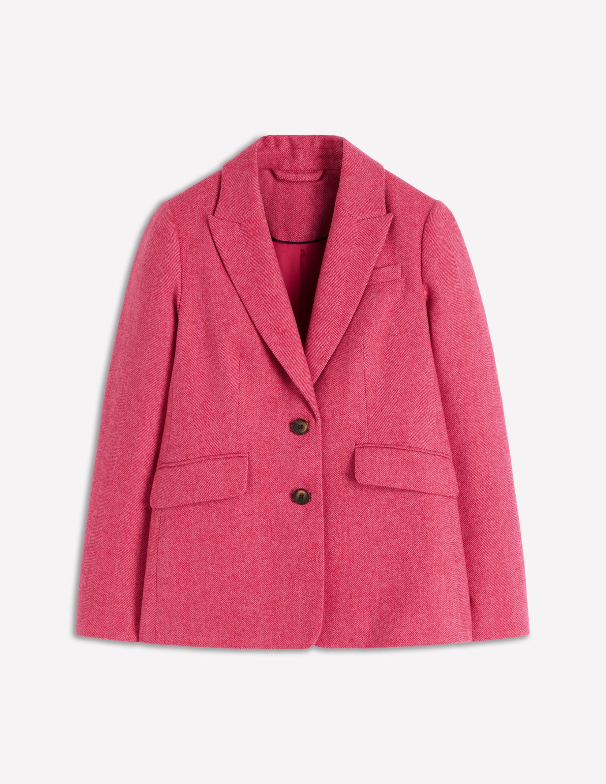 Stamford Wool-Blend Blazer-Red and Pink Wide Herringbone - Image 6