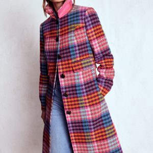 St Albans Coat-Rainbow Blanket Multi Gingham