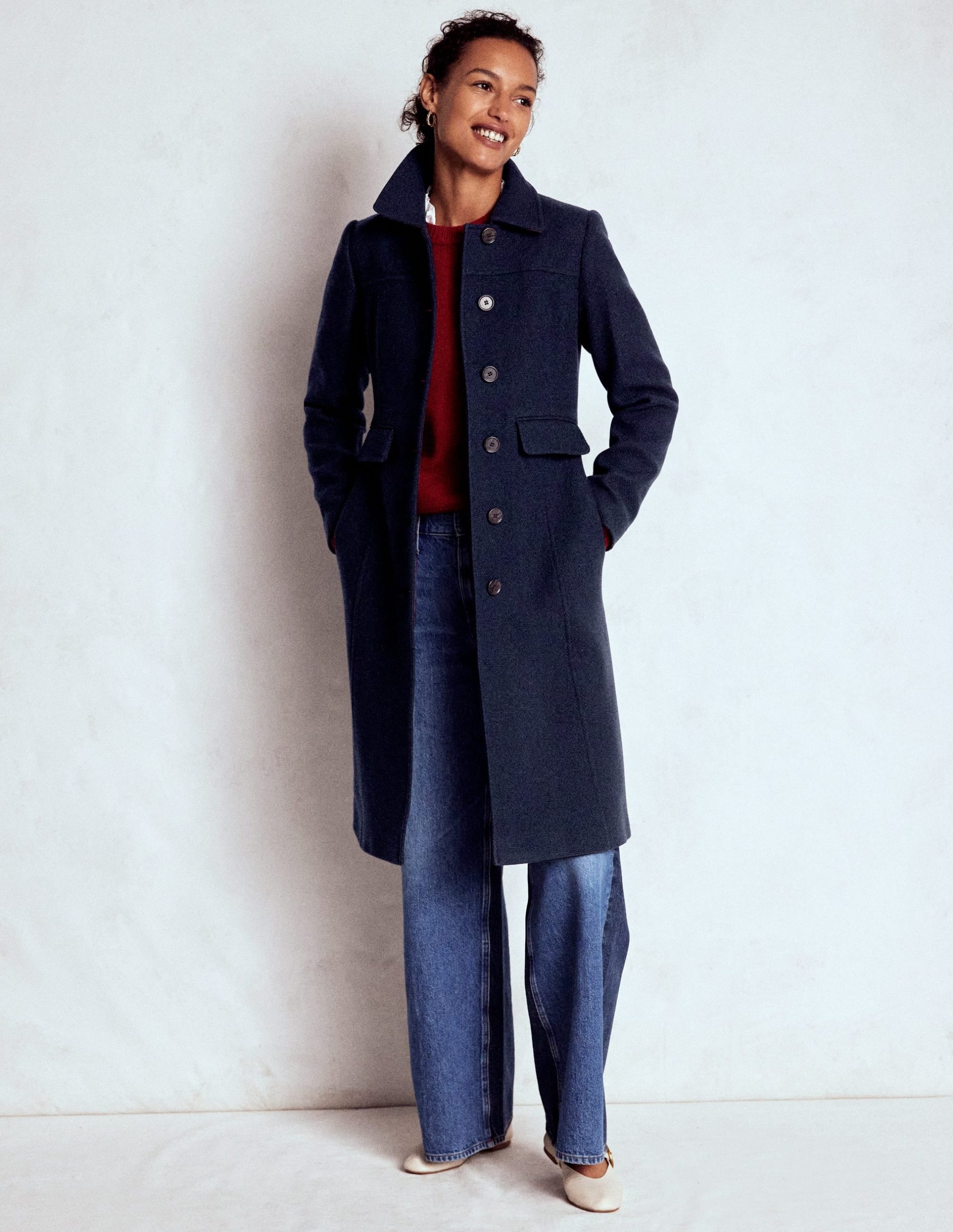 St Albans Coat-Navy