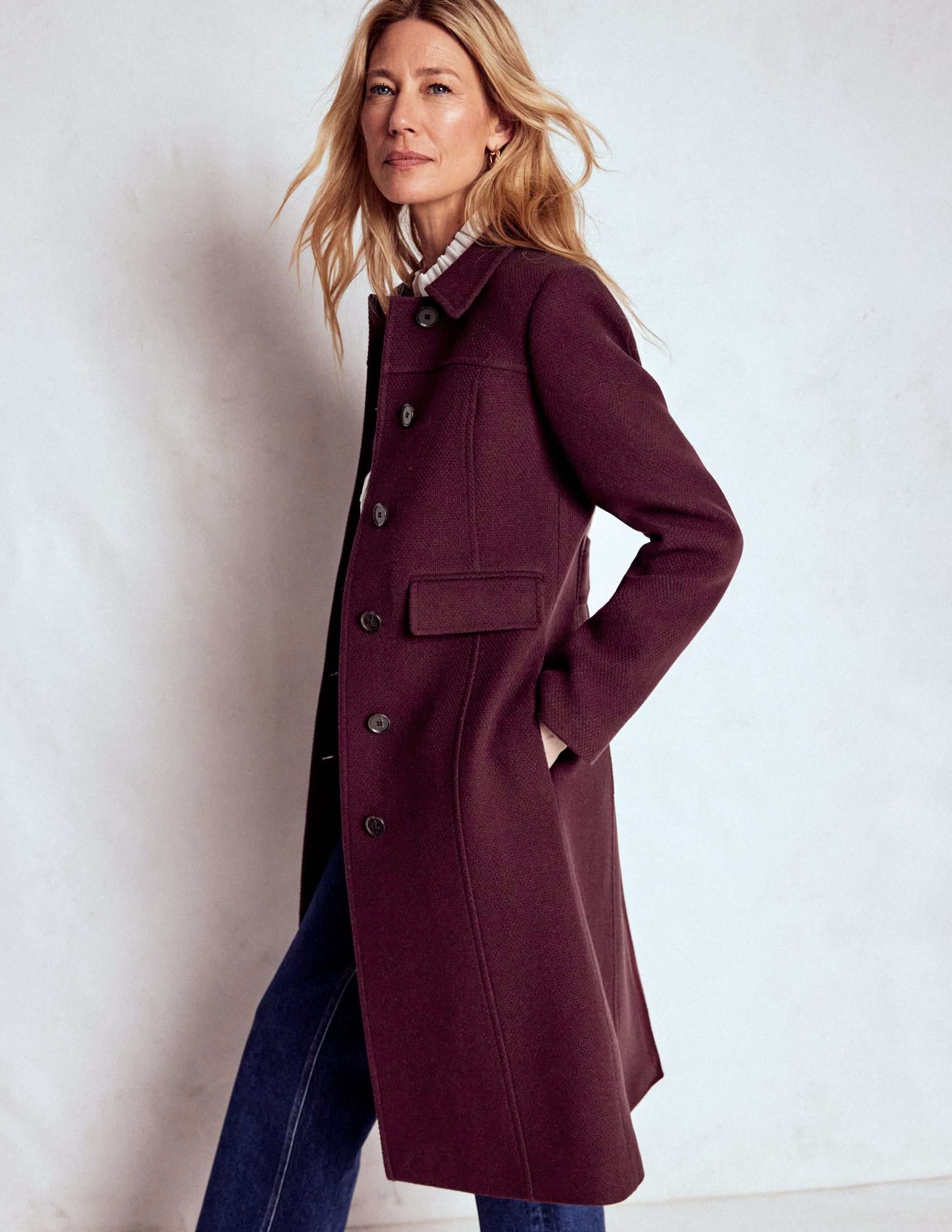 St Albans Coat-Dark Cherry