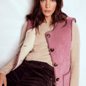 Clerkenwell Reversible Gilet-Light Pink. Natural