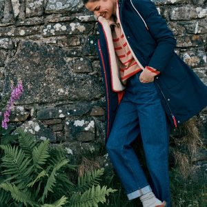 4-In-1 Hooded Parka-Navy. Green. Natural Borg