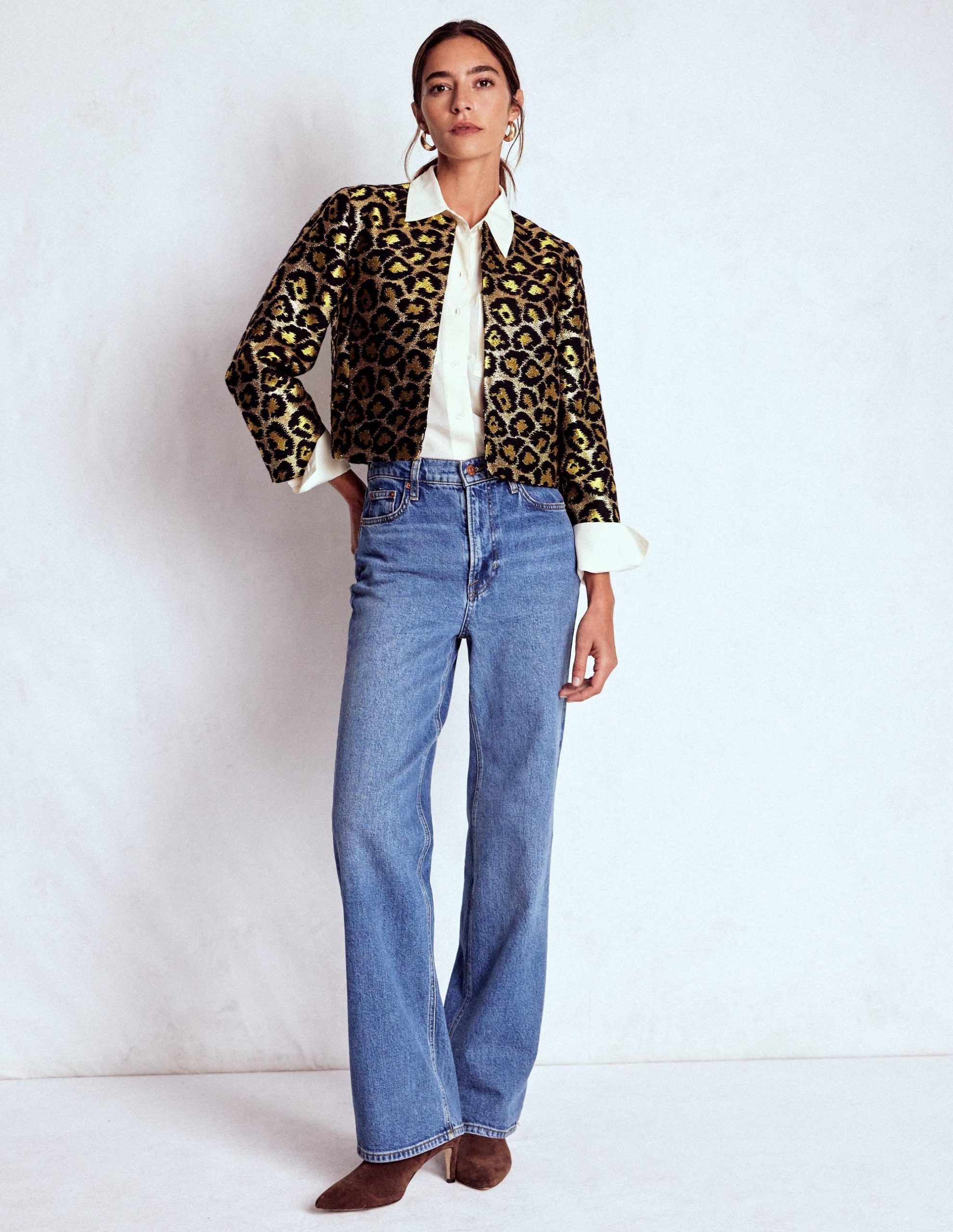 Jacquard Leopard Jacket-Leopard. Lurex Jacquard - Image 5