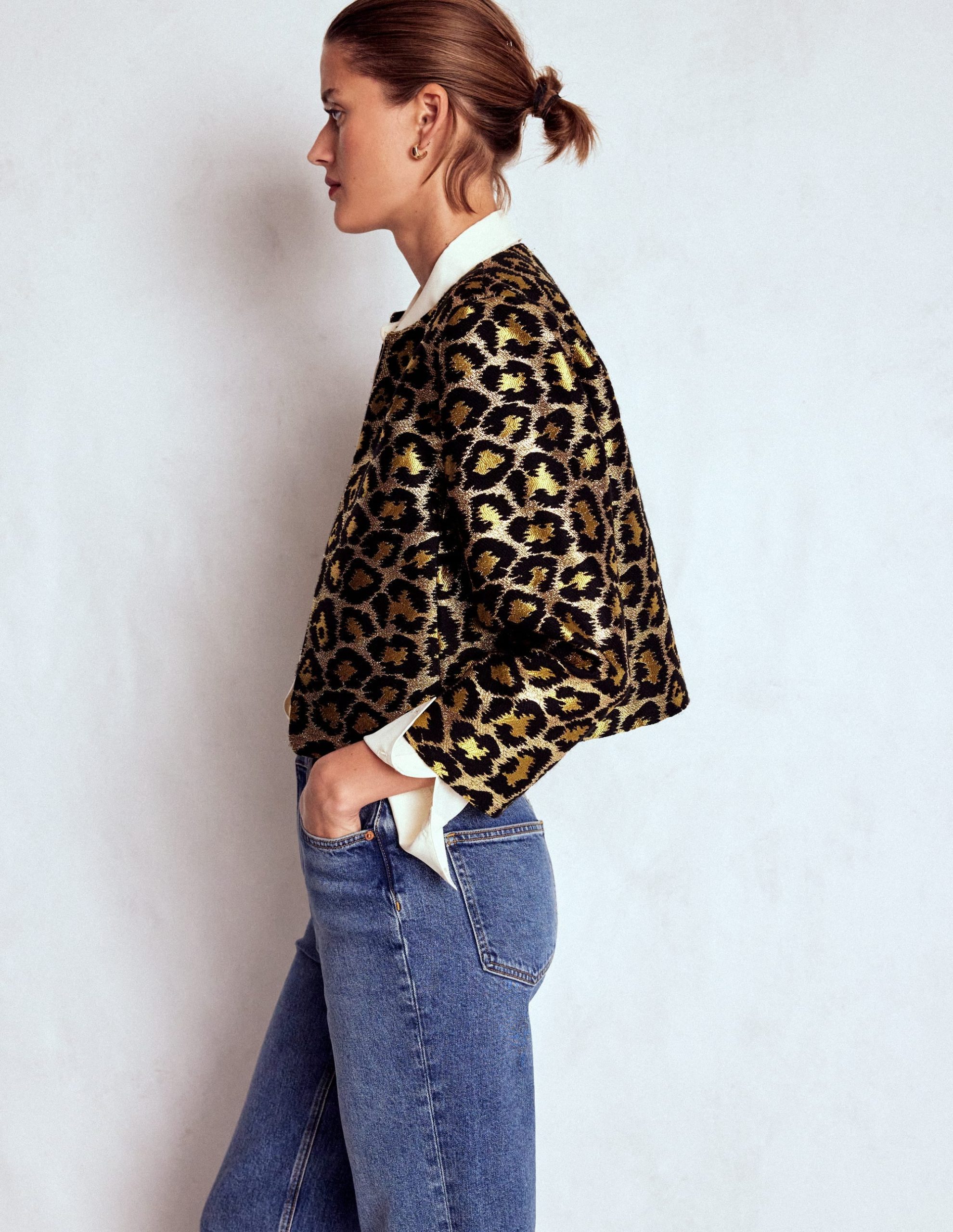 Jacquard Leopard Jacket-Leopard. Lurex Jacquard - Image 7