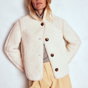 Borg Jacket-Curly Natural Borg