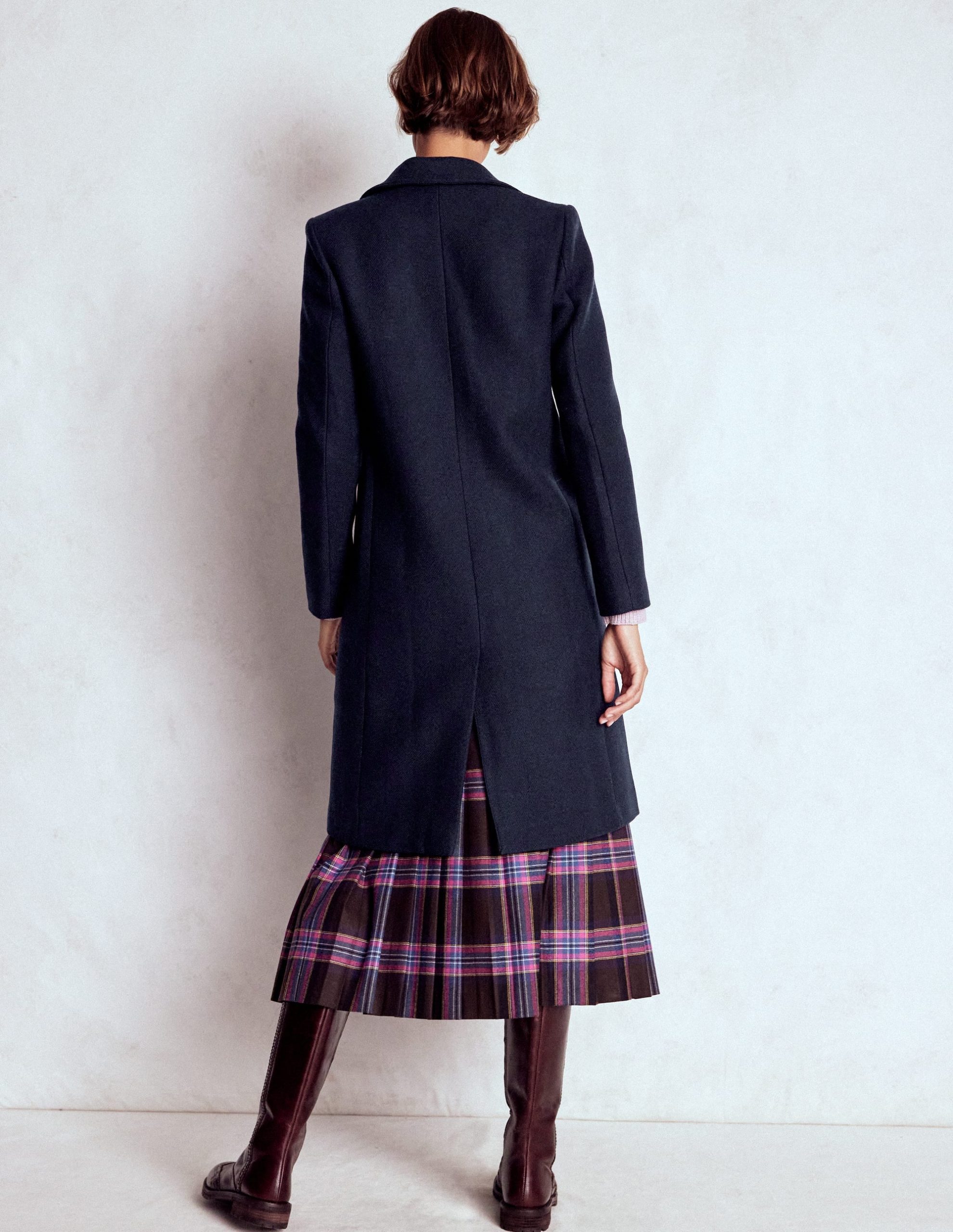 Newport Wool Coat-Navy - Image 3