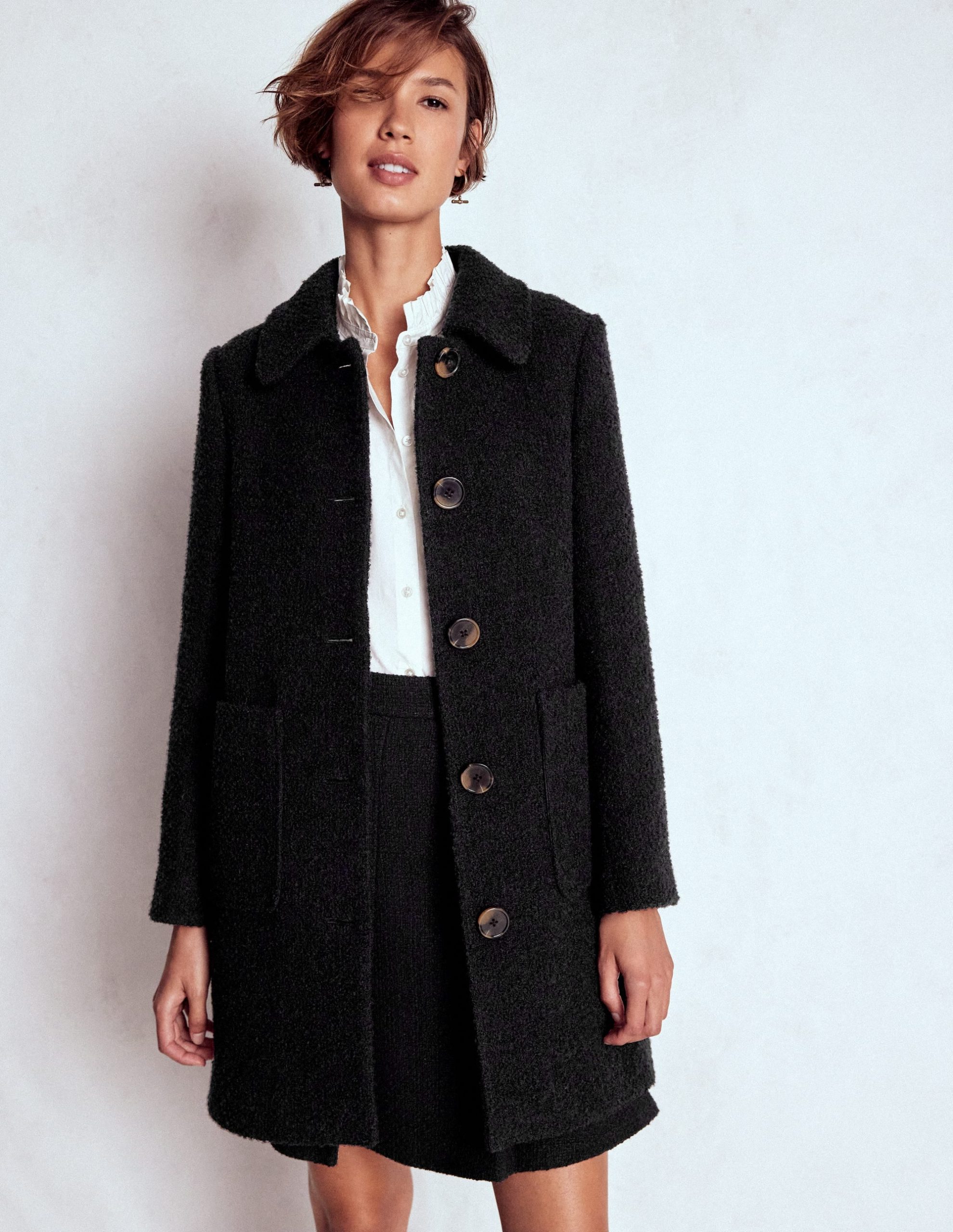 Carlisle Wool Coat-Black - Image 4