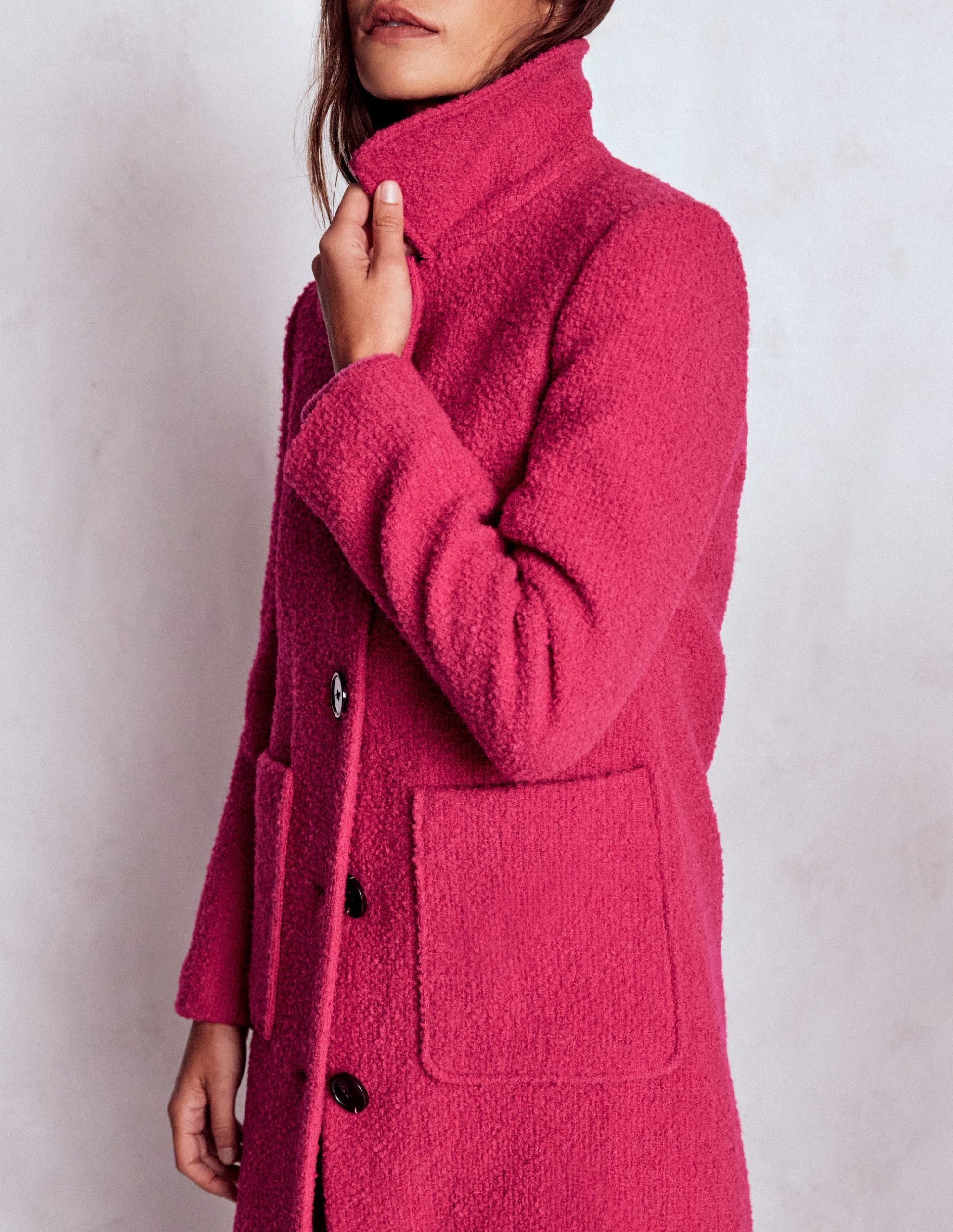 Carlisle Wool Coat-Vibrant Pink - Image 5