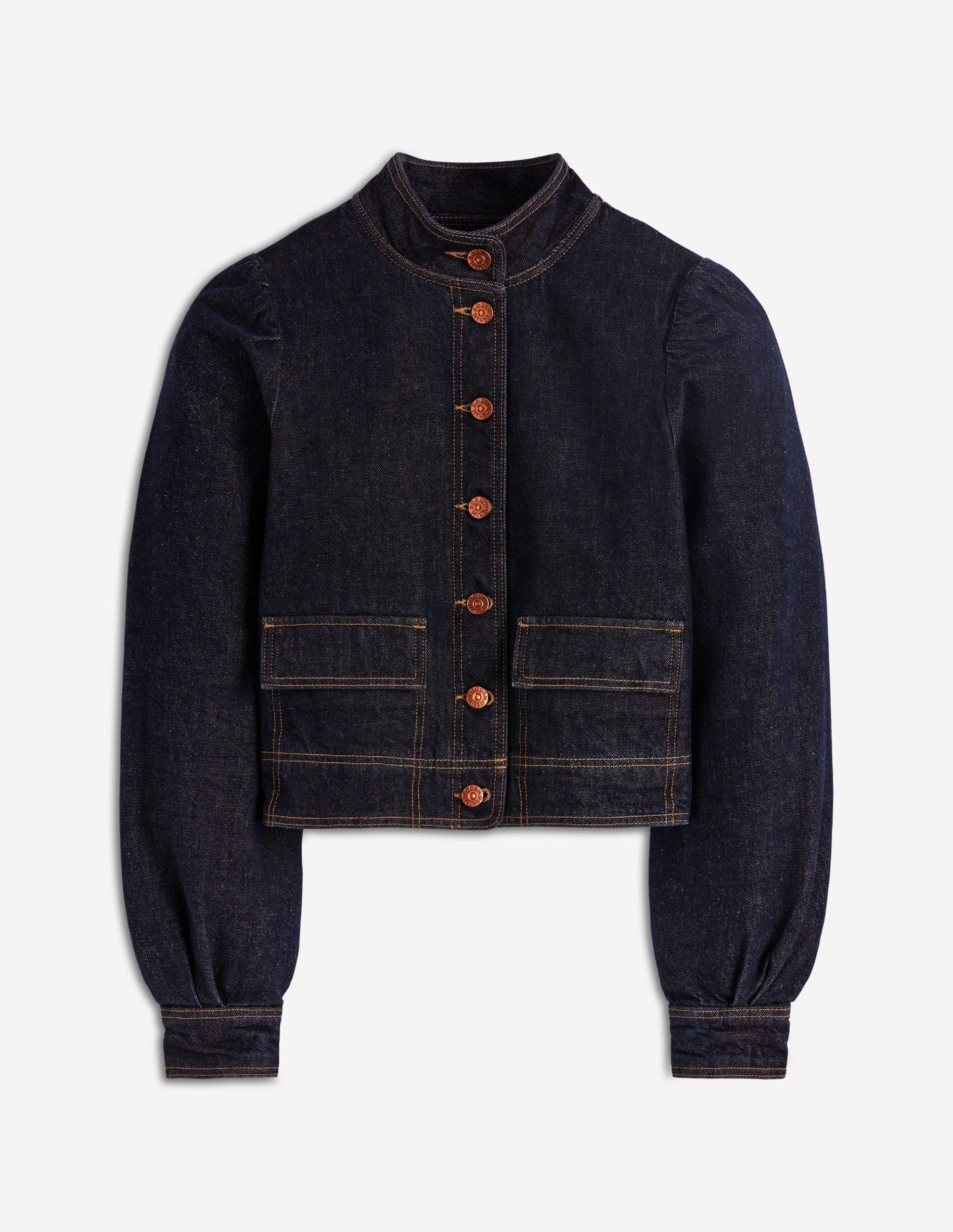 Topstitch Denim Jacket-Indigo - Image 6